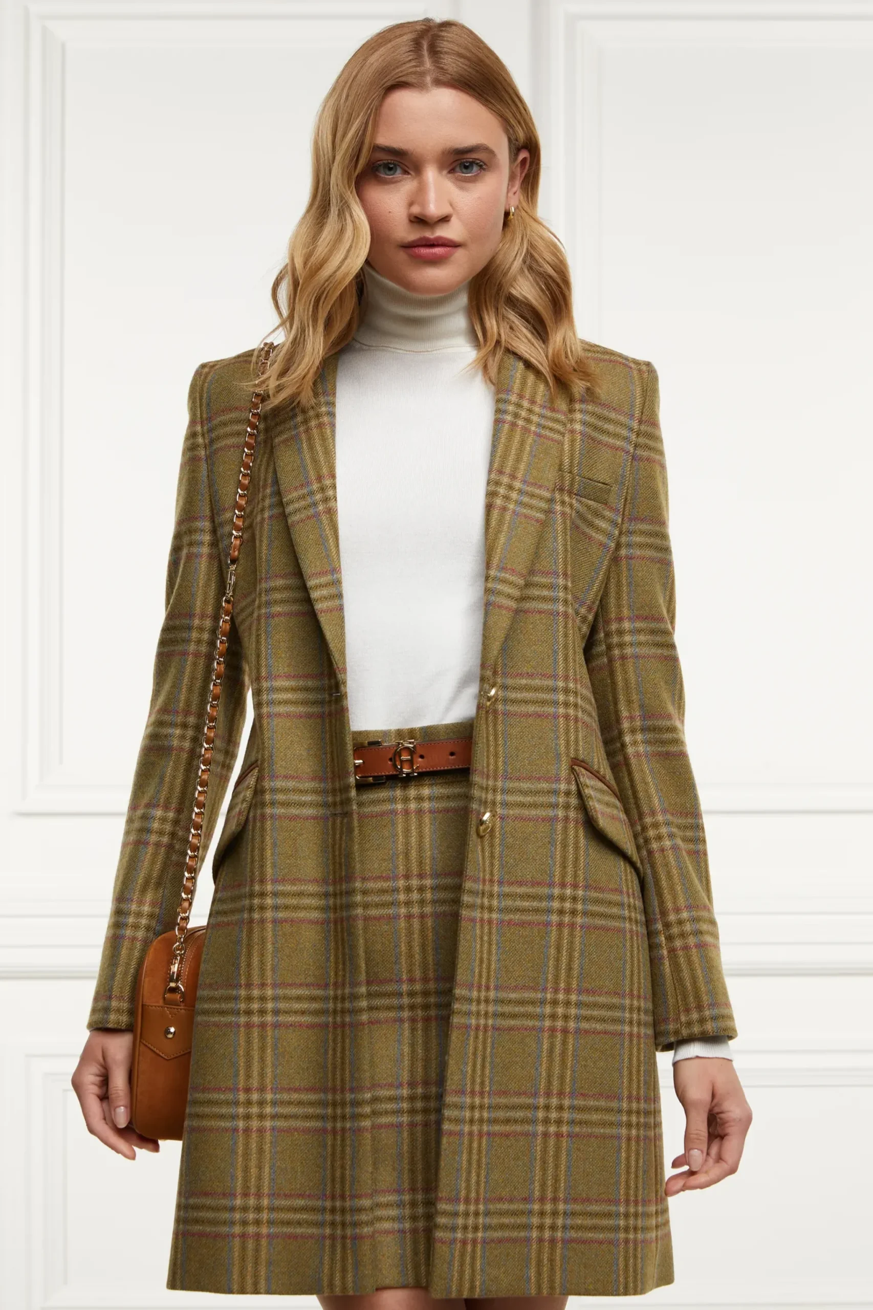 Holland Cooper Regency Skirt Avebury Green Check Online