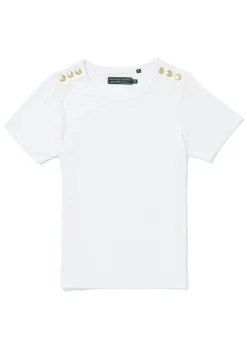 Holland Cooper Relax Fit Crew Neck Tee White Sale