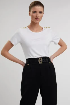 Holland Cooper Relax Fit Crew Neck Tee White Sale
