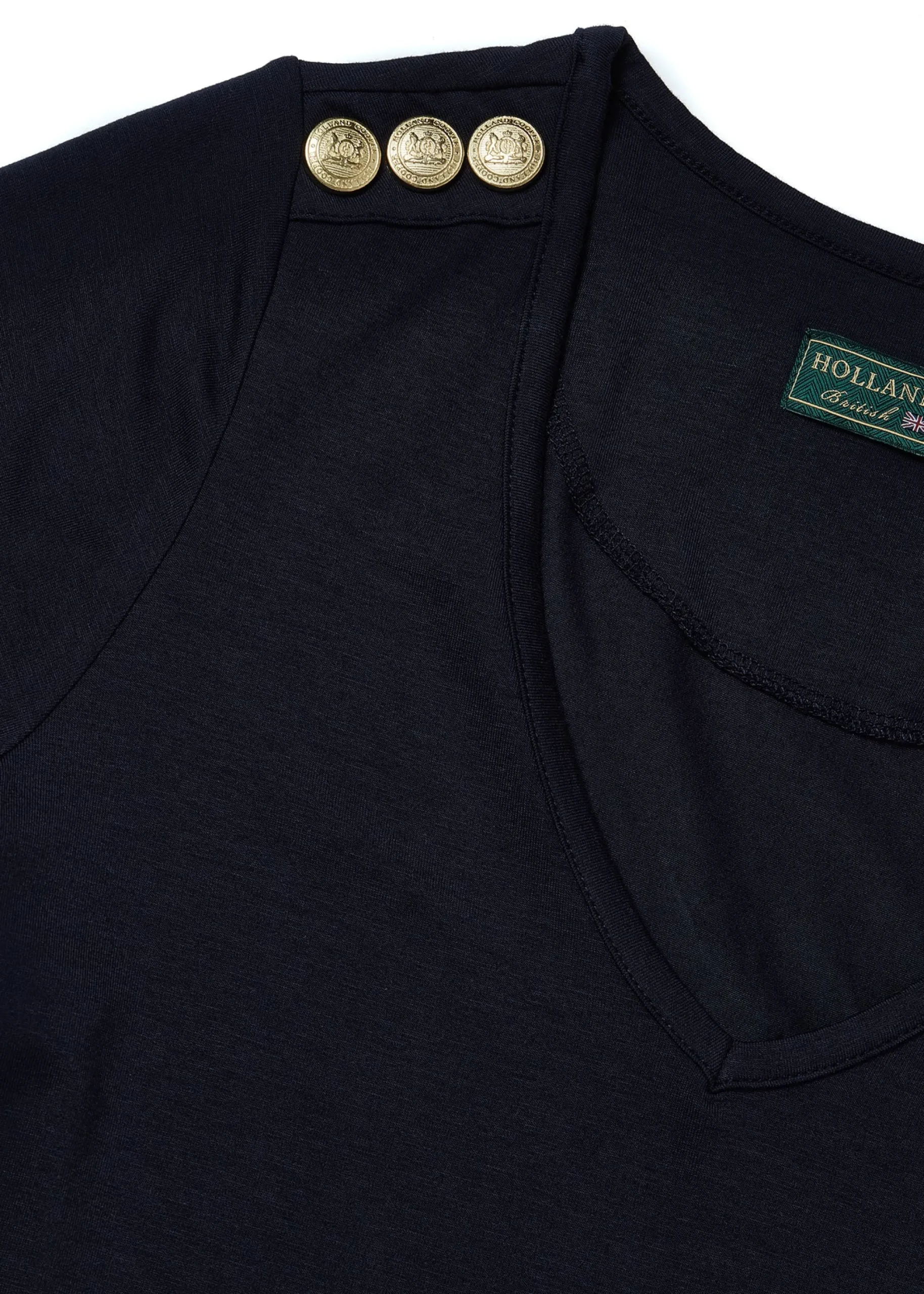 Holland Cooper Relax Fit V-Neck Tee Navy