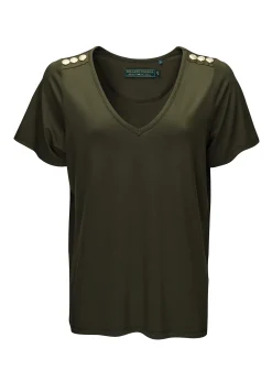 Holland Cooper Relax Fit V-Neck Tee Outlet