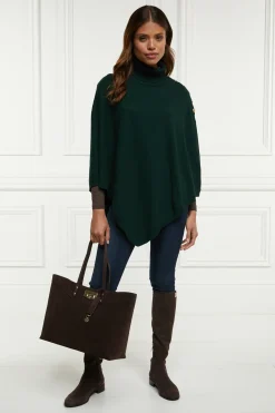 Holland Cooper Roll Neck Cape Deep Emerald Discount