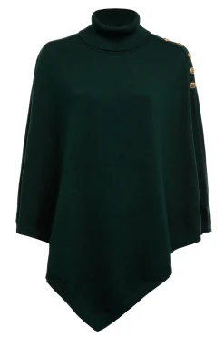 Holland Cooper Roll Neck Cape Deep Emerald Discount