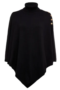 Holland Cooper Roll Neck Cape Black