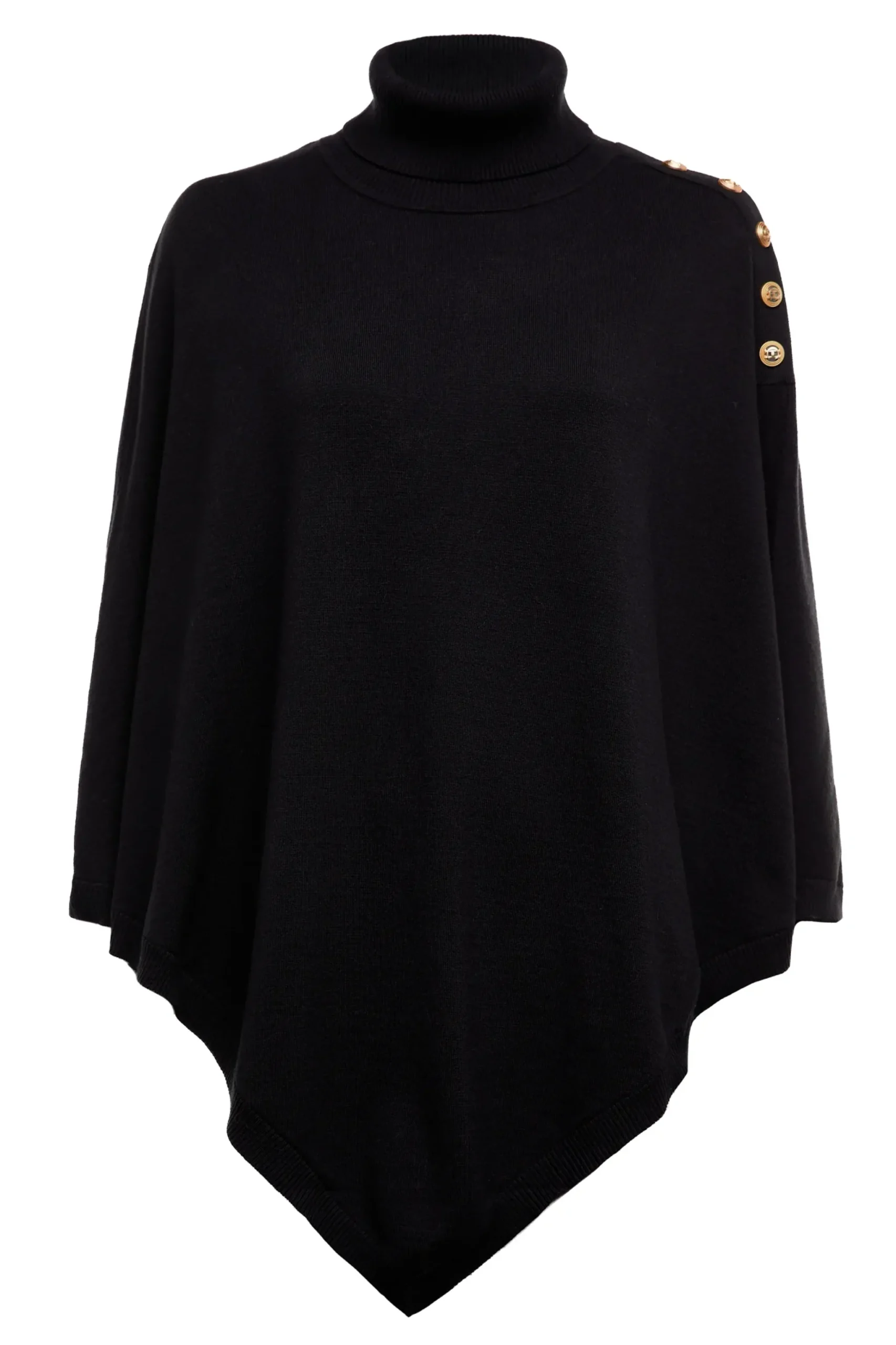 Holland Cooper Roll Neck Cape Black