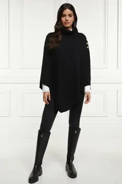 Holland Cooper Roll Neck Cape Black