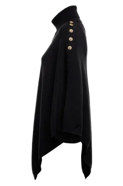 Holland Cooper Roll Neck Cape Black