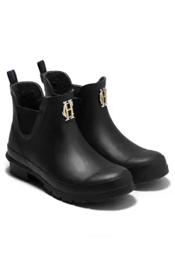 Holland Cooper Rubber Chelsea Boot Black New