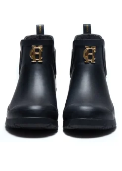 Holland Cooper Rubber Chelsea Boot Black New