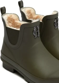 Holland Cooper Rubber Chelsea Boot Matte Green Gunmetal Online