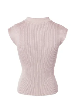 Holland Cooper Scarlett Polo Knit Soft Pink New