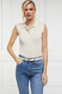 Holland Cooper Scarlett Polo Knit Ecru Sale