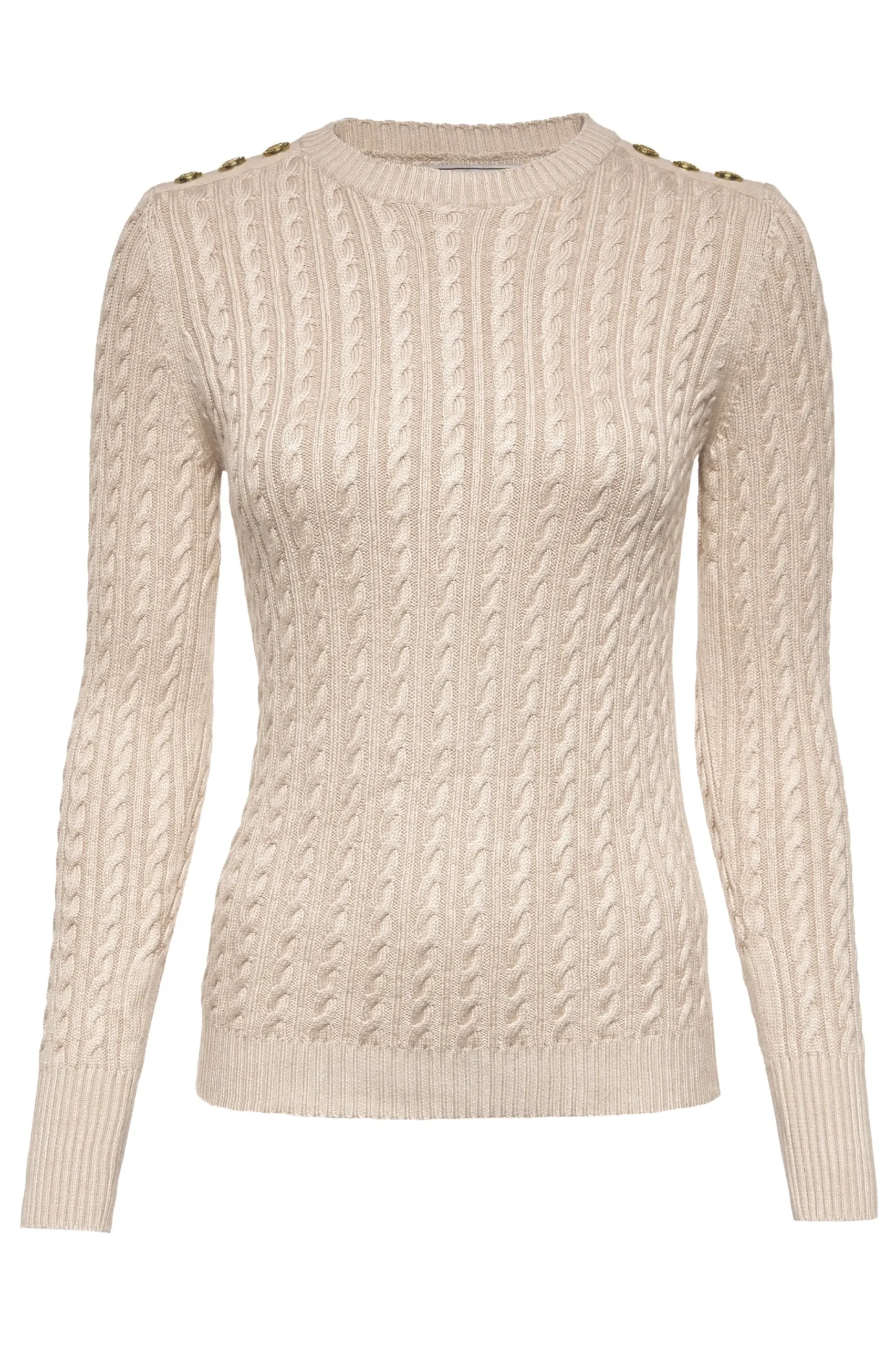 Holland Cooper Seattle Cable Crew Knit Oatmeal Discount