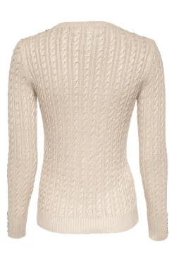 Holland Cooper Seattle Cable Crew Knit Oatmeal Discount