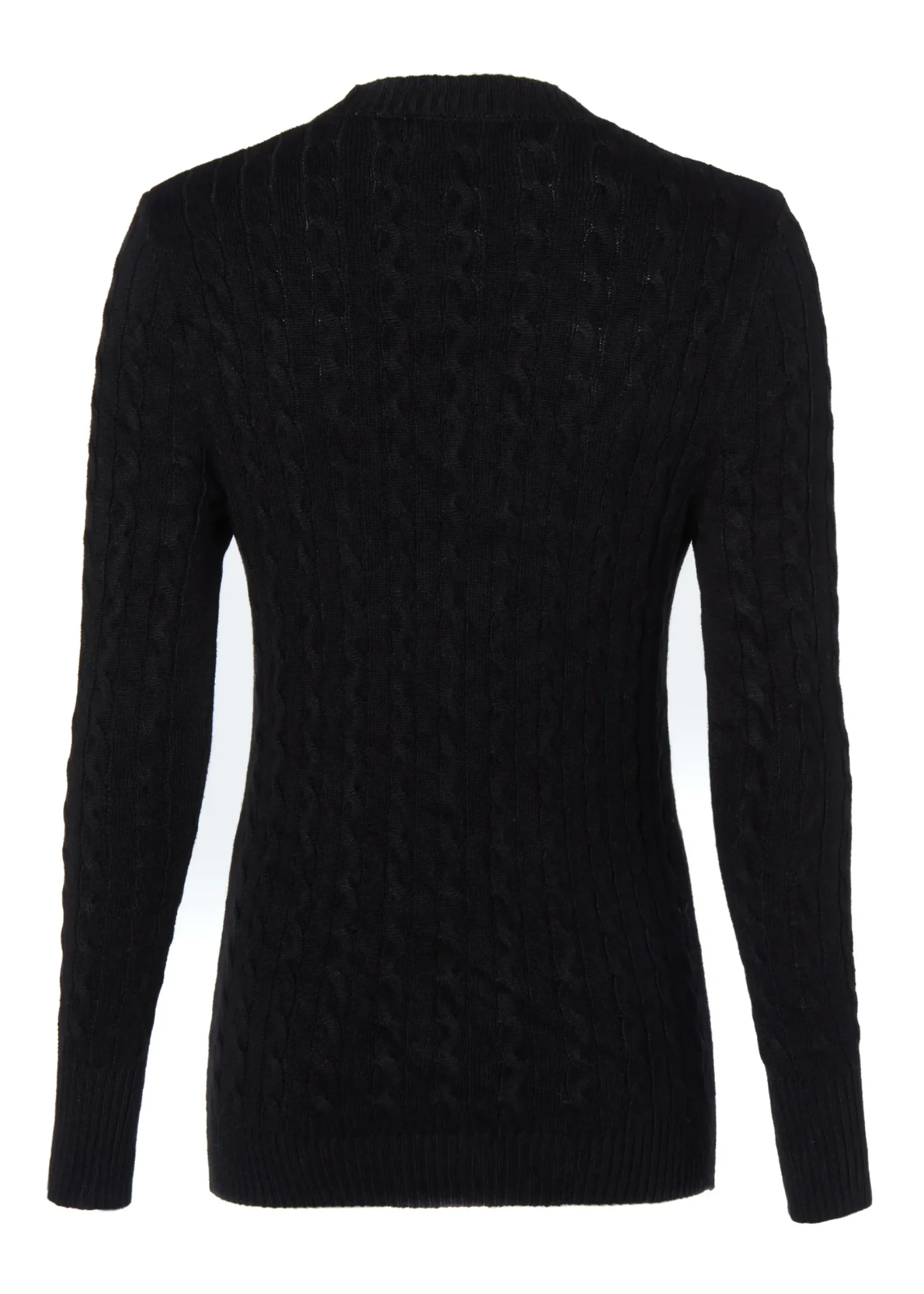 Holland Cooper Seattle Cable Crew Knit Black Best