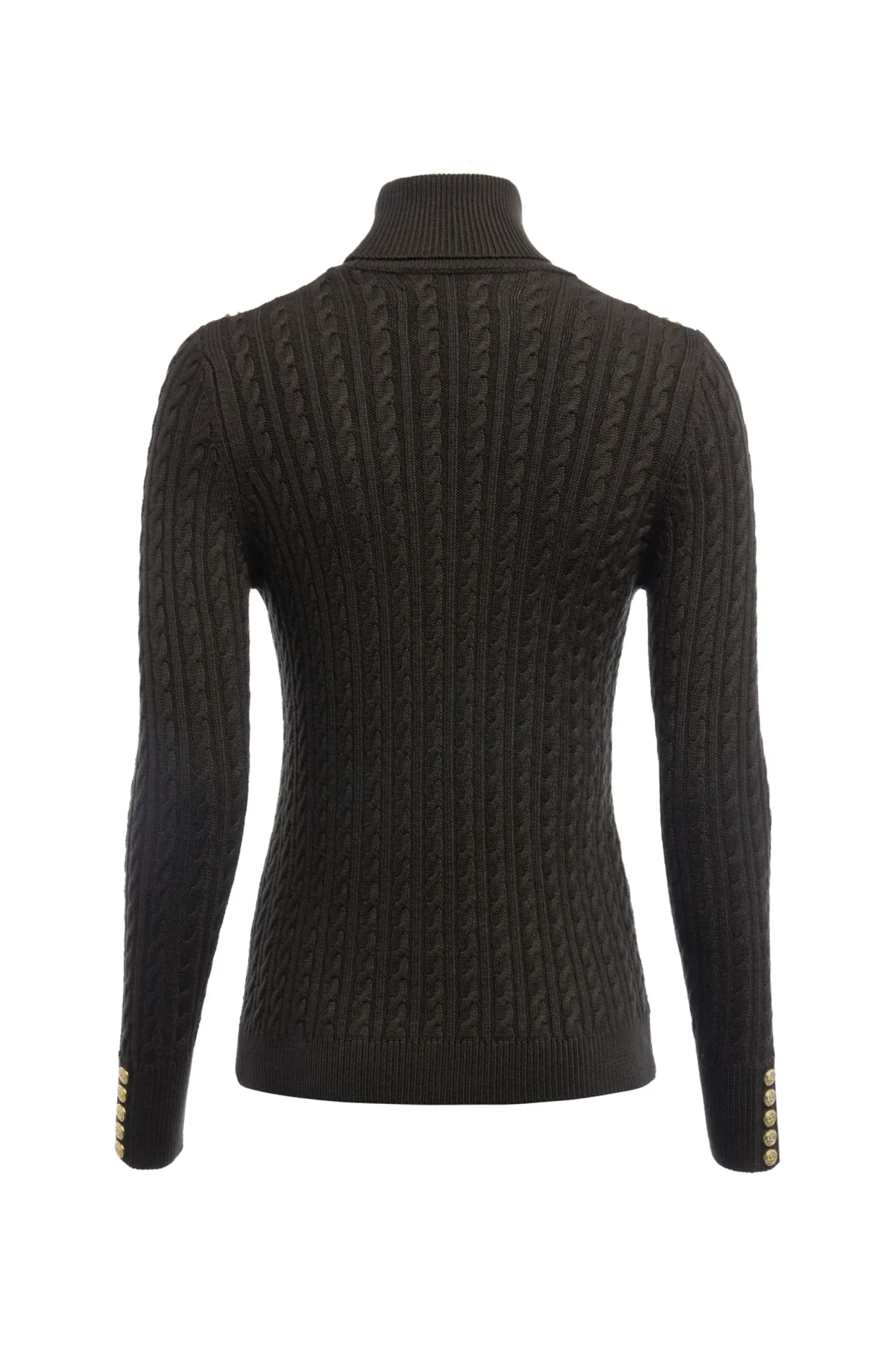 Holland Cooper Seattle Roll Neck Cable Knit Fern Green Discount