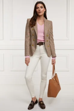 Holland Cooper Seattle V-Neck Knit Blush Clearance