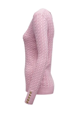 Holland Cooper Seattle V-Neck Knit Blush Clearance
