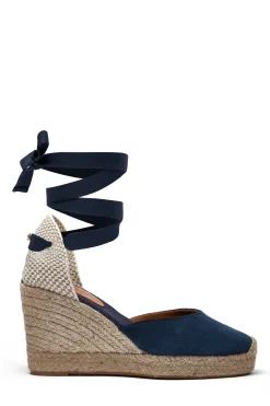 Holland Cooper Seville Wedge Sandal Navy Outlet
