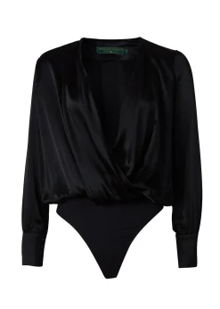 Holland Cooper Silk Bodysuit Black Best