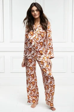 Holland Cooper Silk Pyjama Shirt Blush New