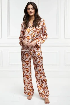 Holland Cooper Silk Pyjama Trouser Blush Discount