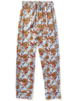 Holland Cooper Silk Pyjama Trouser Sky Blue