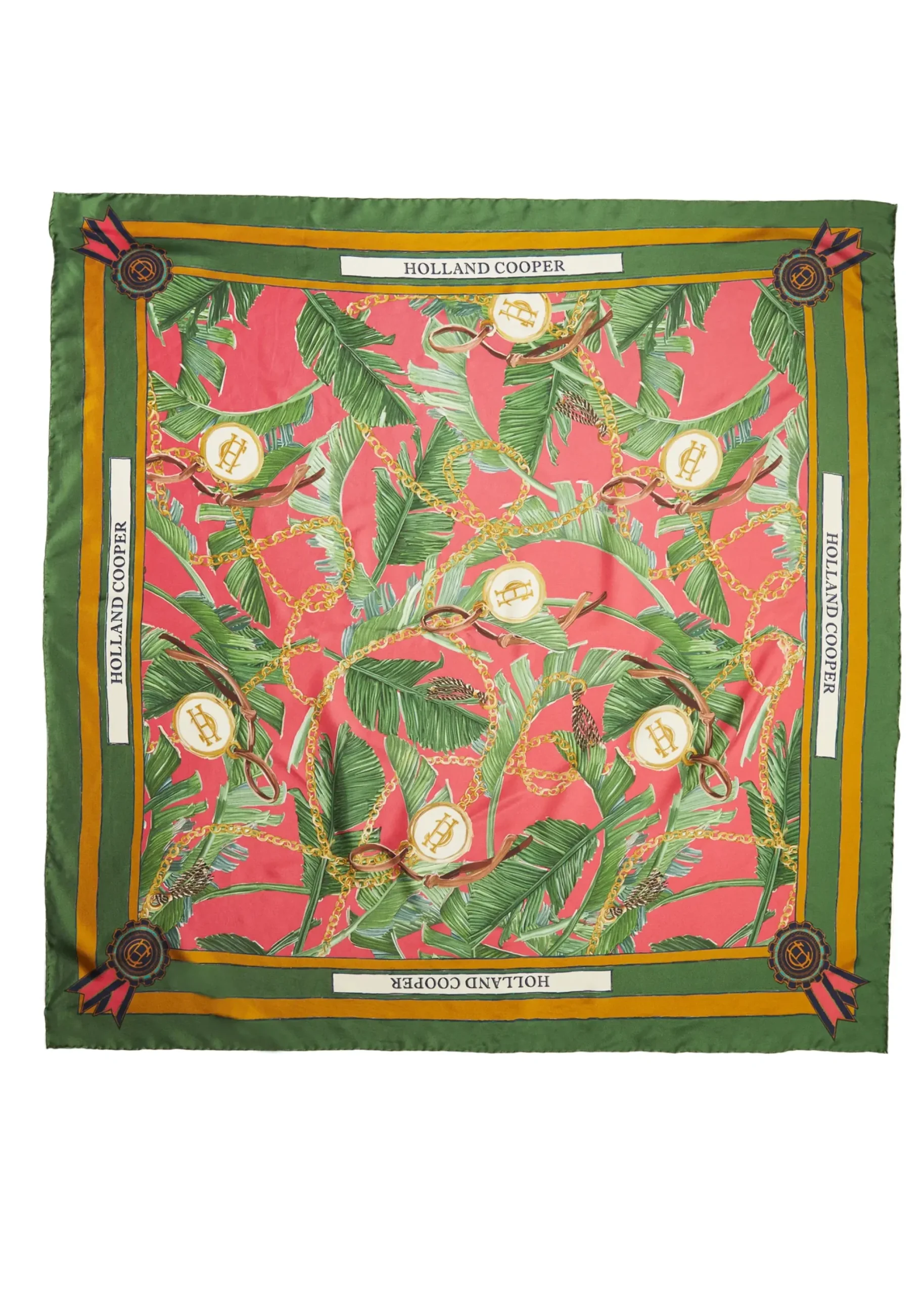 Holland Cooper Silk Scarf Taihiti Red