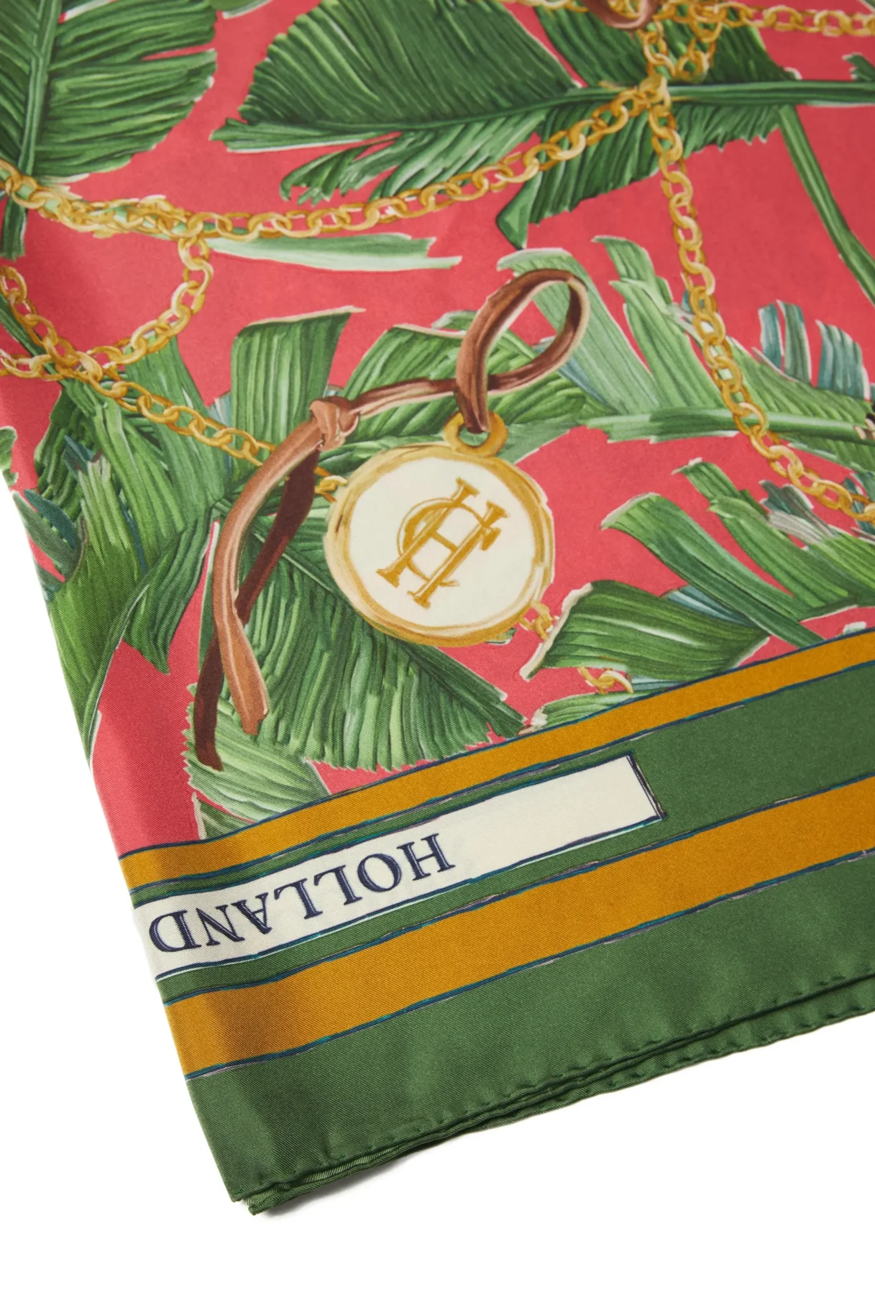 Holland Cooper Silk Scarf Taihiti Red