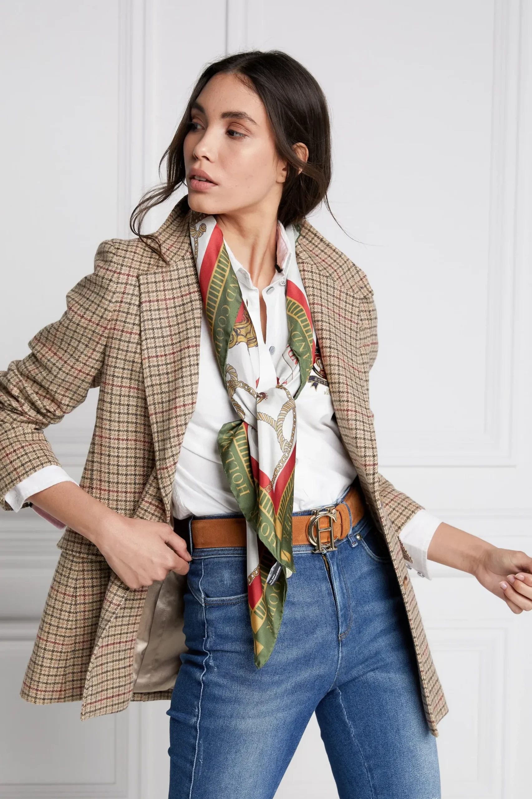 Holland Cooper Single Breasted Blazer Charlton Tweed Clearance