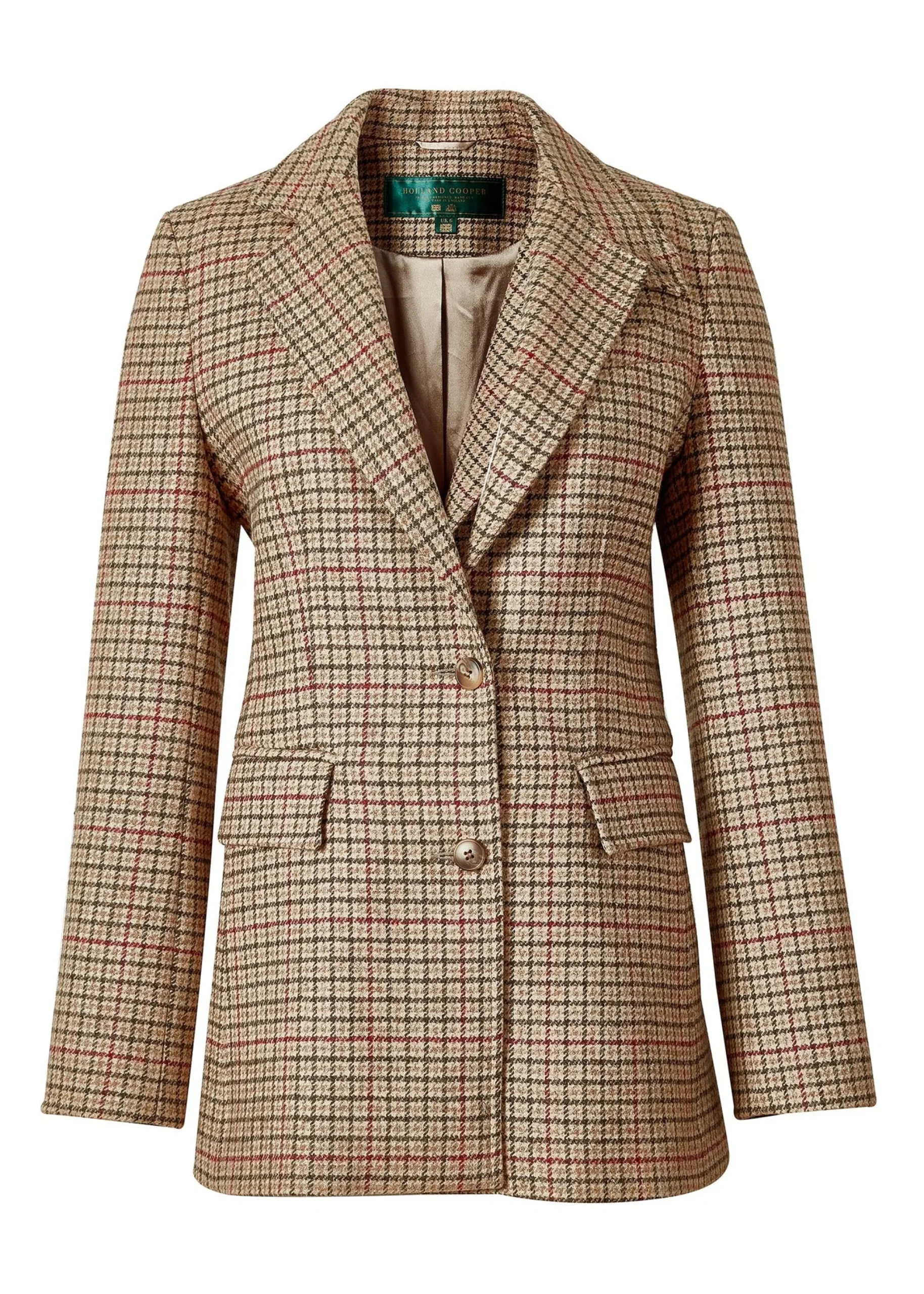 Holland Cooper Single Breasted Blazer Charlton Tweed Clearance