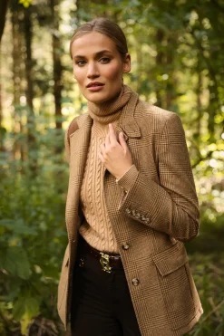 Holland Cooper Single Breasted Field Blazer Tawny Online