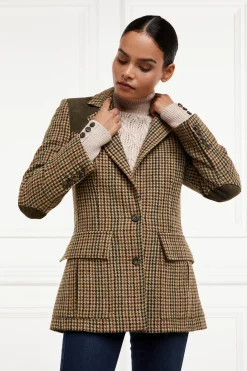 Holland Cooper Single Breasted Field Blazer Hailes Green Tweed Online