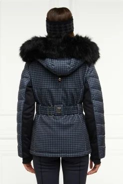 Holland Cooper Ski Jacket Mono Houndstooth Hot