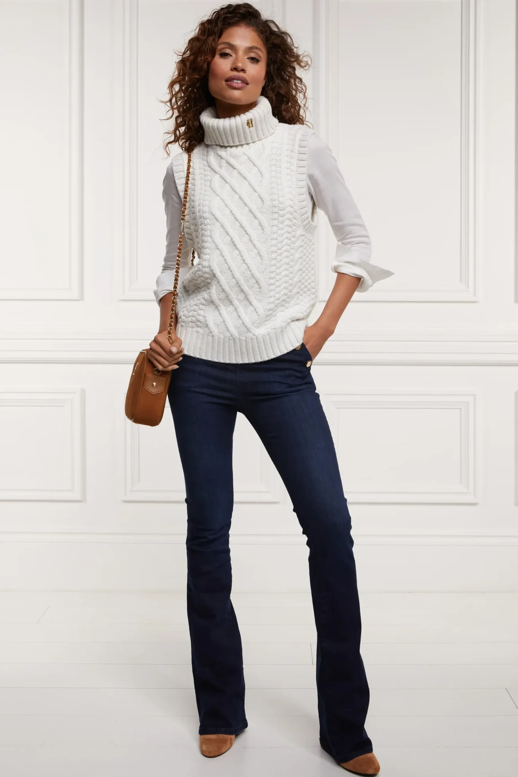Holland Cooper Sleeveless Knit Oyster Online