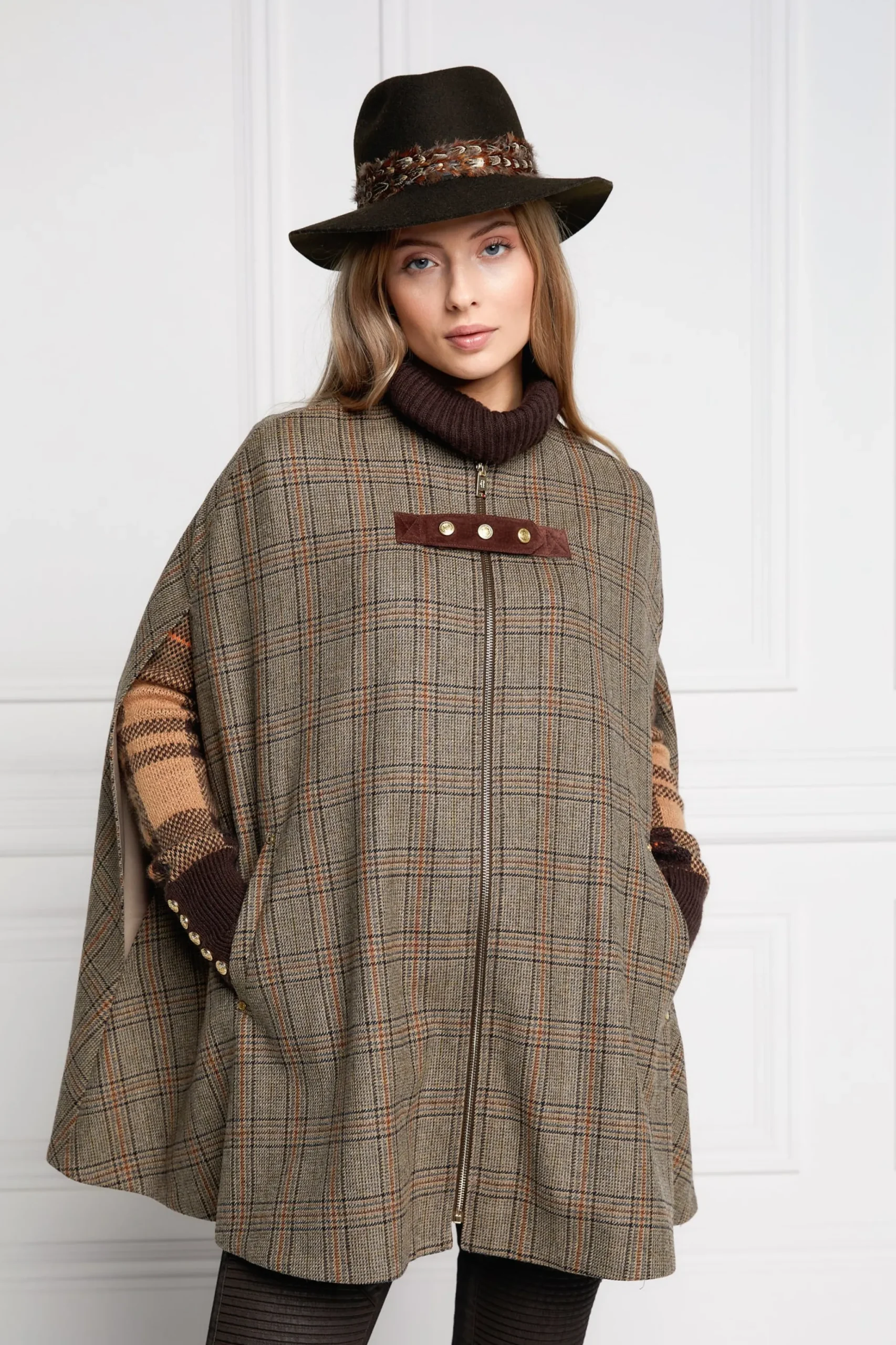 Holland Cooper Slim Cape Bourbon Tweed Clearance