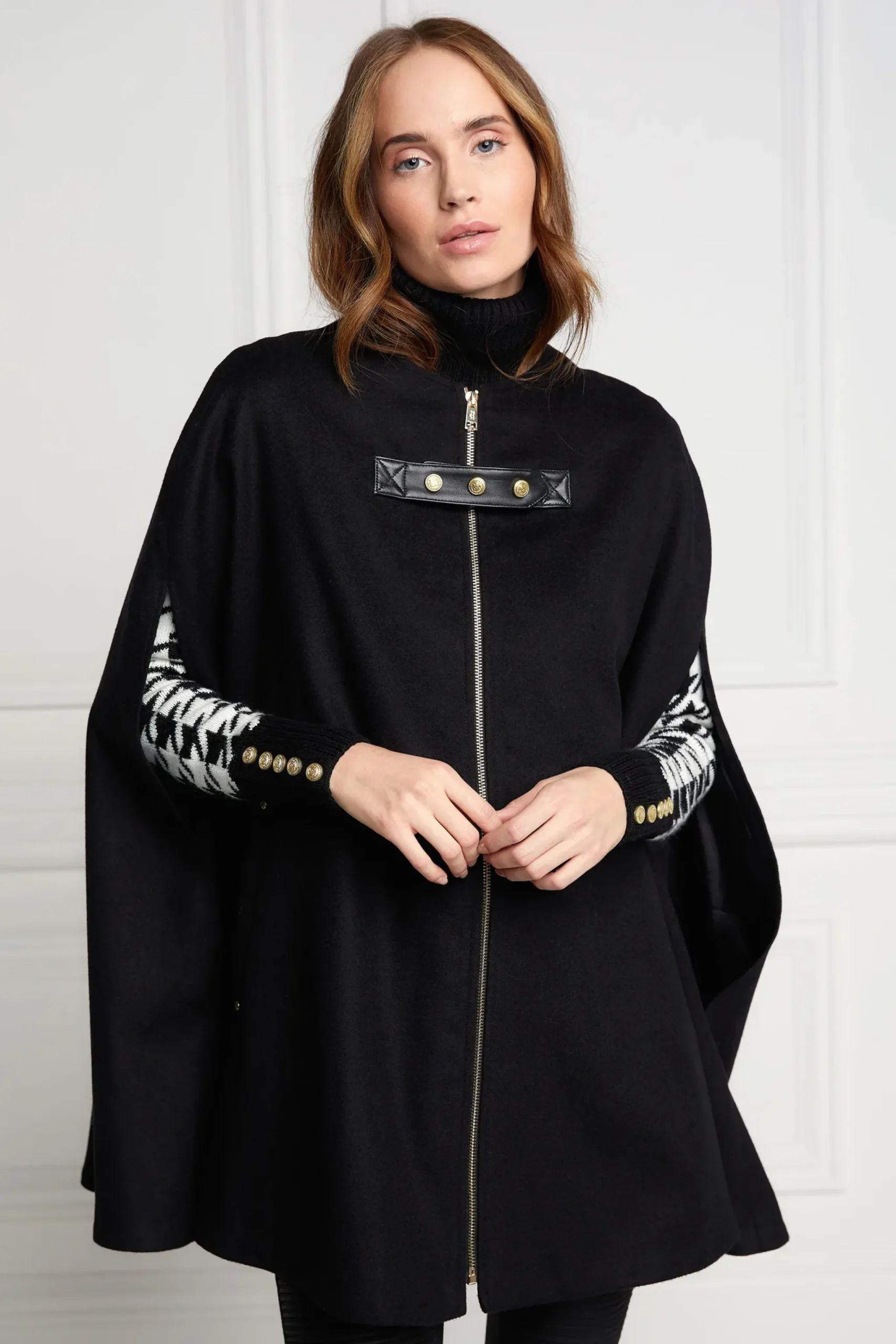 Holland Cooper Slim Cape Soft Black New