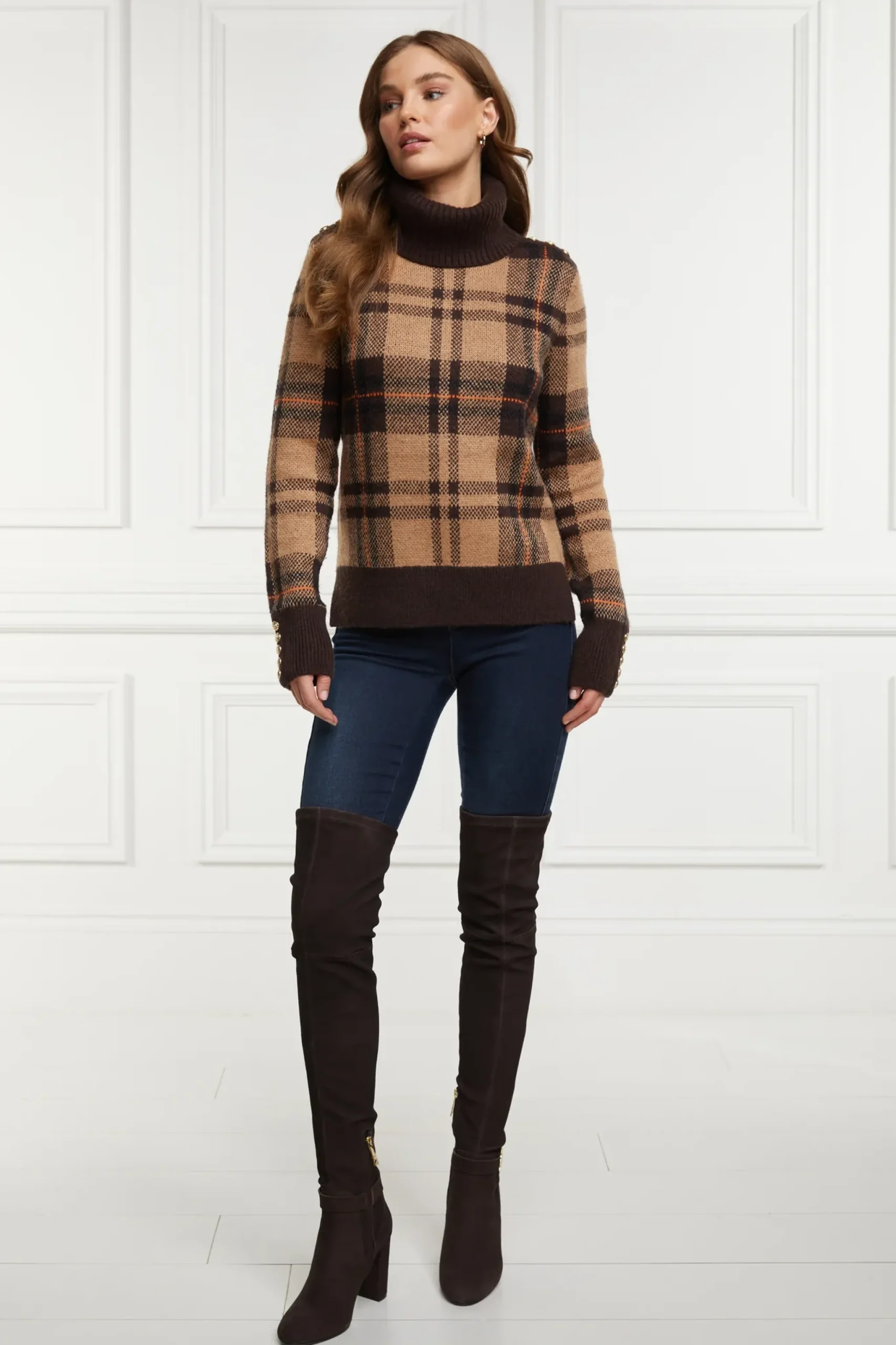 Holland Cooper Sloane Over The Knee Boot Chocolate Online
