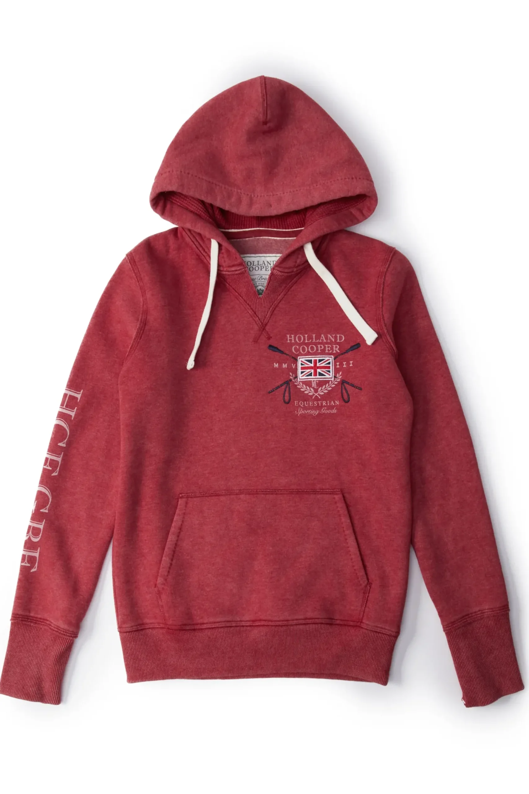 Holland Cooper Sporting Goods Hoodie Varsity Red New