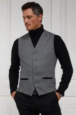 Holland Cooper St James Waistcoat Mono Herringbone Sale