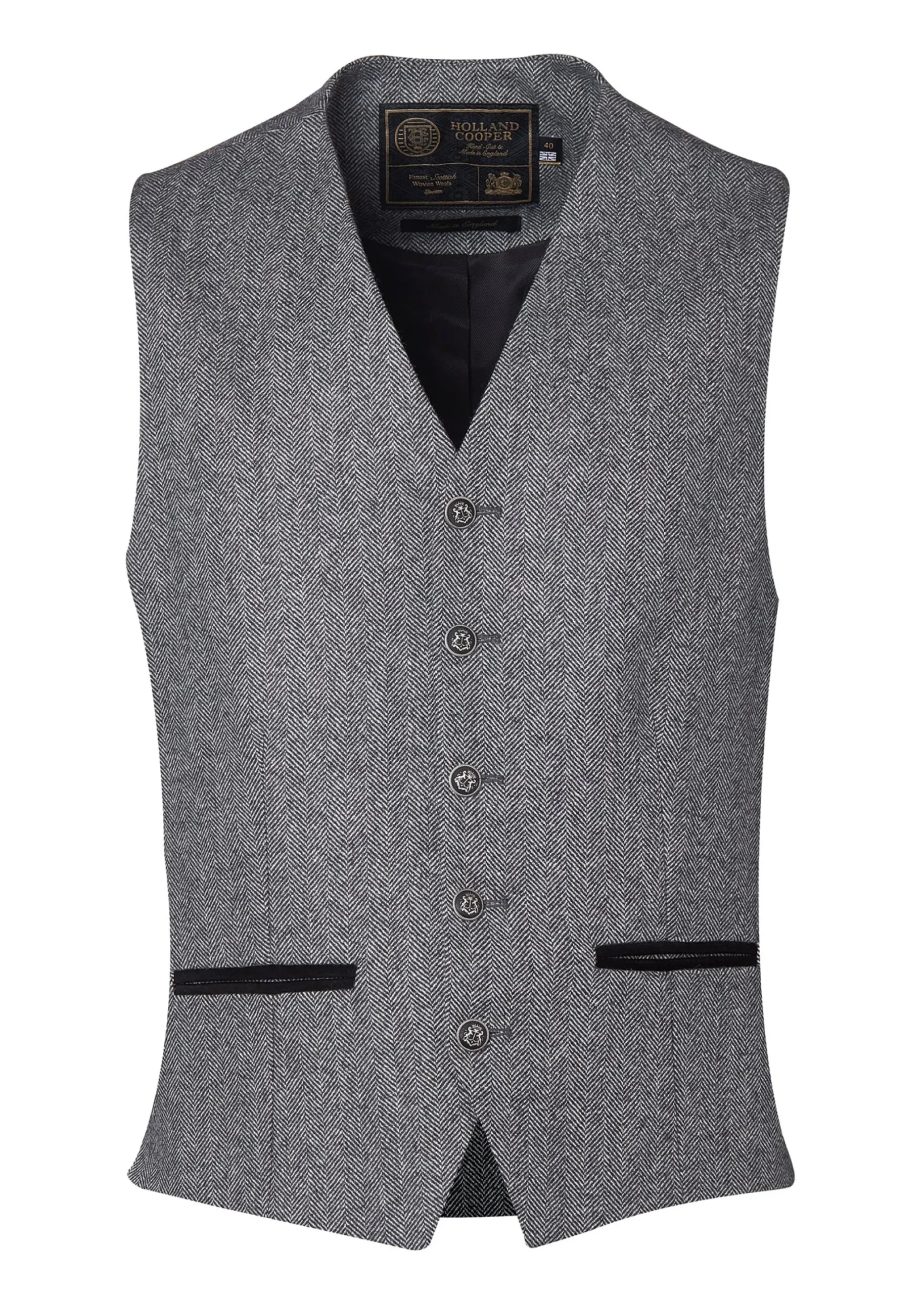 Holland Cooper St James Waistcoat Mono Herringbone Sale