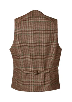 Holland Cooper St James Waistcoat Clarence Check Forest New