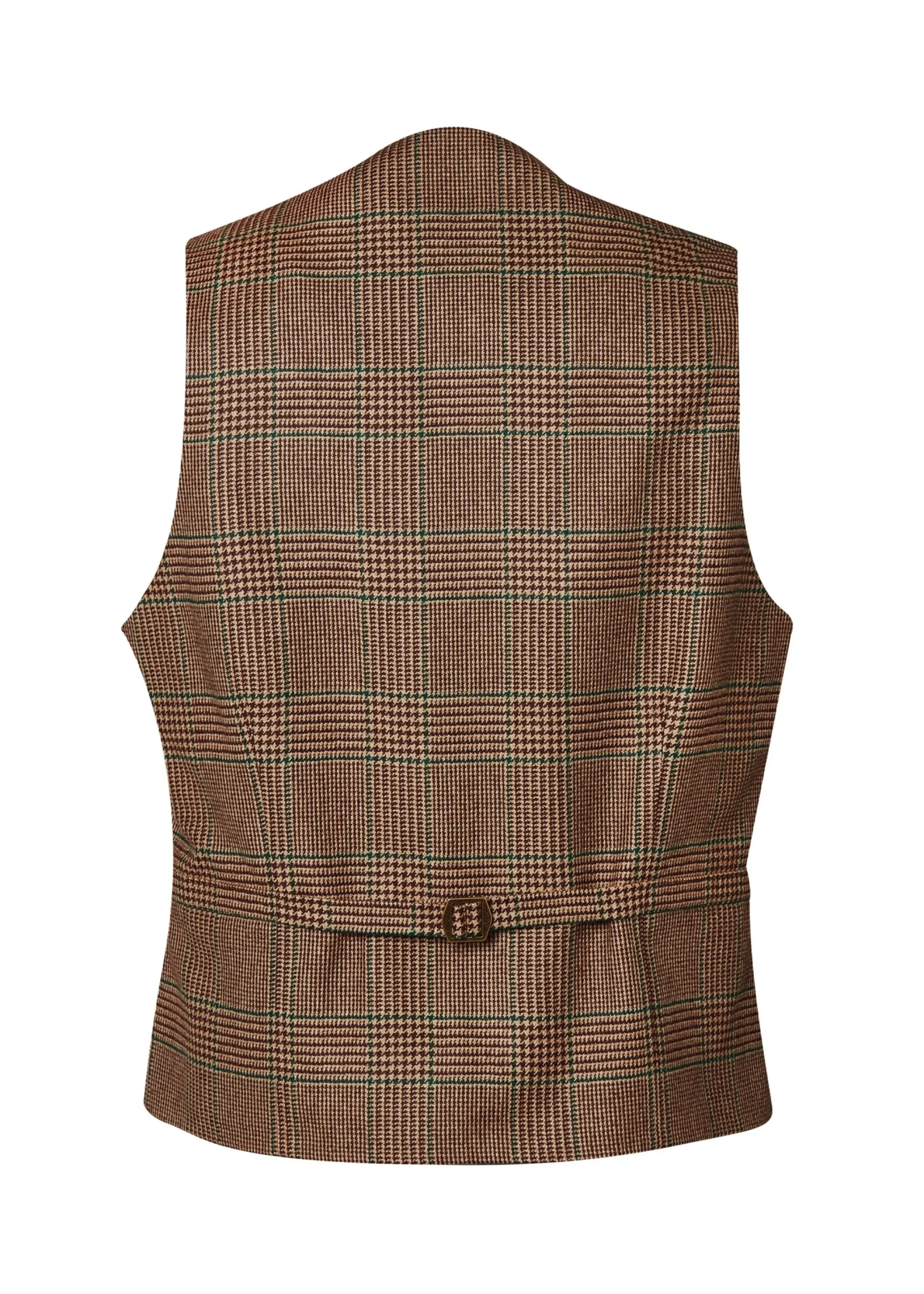 Holland Cooper St James Waistcoat Clarence Check Forest New