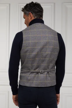 Holland Cooper St James Waistcoat Prince of Wales Navy