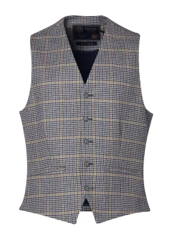 Holland Cooper St James Waistcoat Prince of Wales Navy