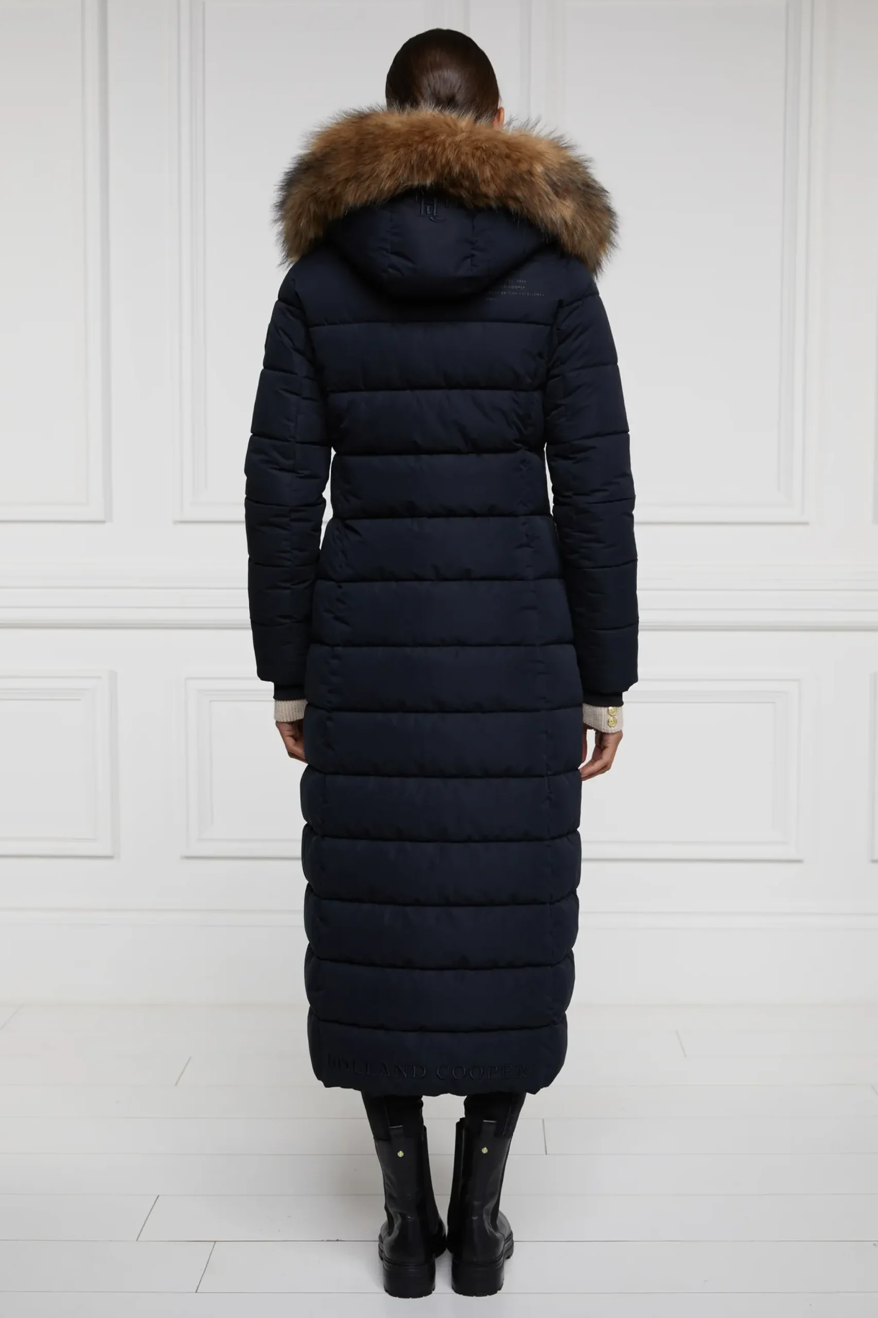 Holland Cooper Stoneleigh Longline Coat Ink Navy Outlet