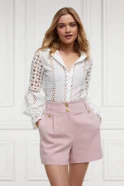 Holland Cooper Tailored Short Pink Linen New