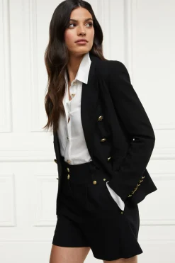 Holland Cooper Tailored Short Black Linen