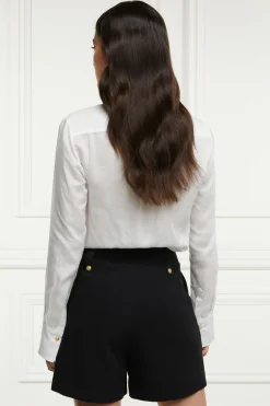 Holland Cooper Tailored Short Black Linen