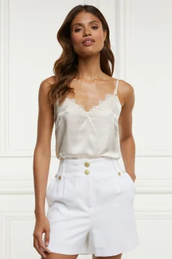 Holland Cooper Tailored Short Oyster Linen Outlet